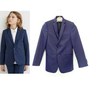 MICHAEL KORS Boy Navy Medium Blue Suit Formal Single Breasted Notched Lapel